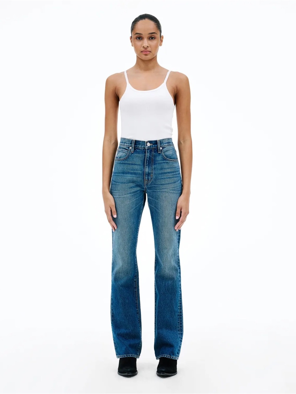 SLVRLAKE Women's Blue Boot Cut Jeans